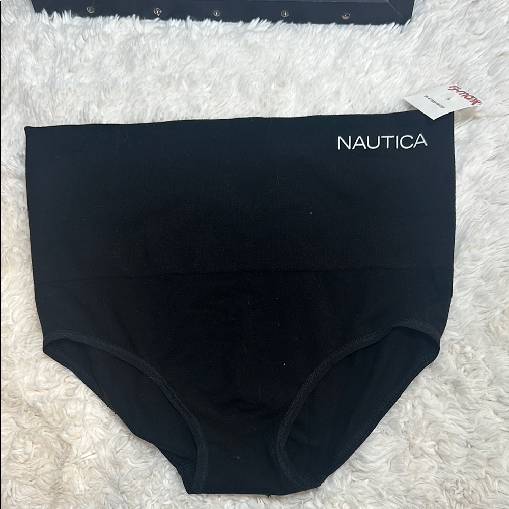 NAUTICAL Large Black High-Waisted Briefs
